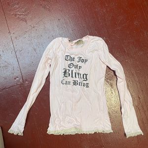 Juicy couture long sleeve pink top